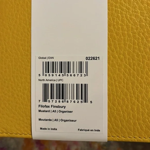 Fofax Finsbiry Mustard Yellow 2025 Leatherr Organizer - Picture 3 of 10